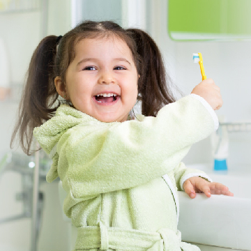 exam and cleaning at pediatric dentistry